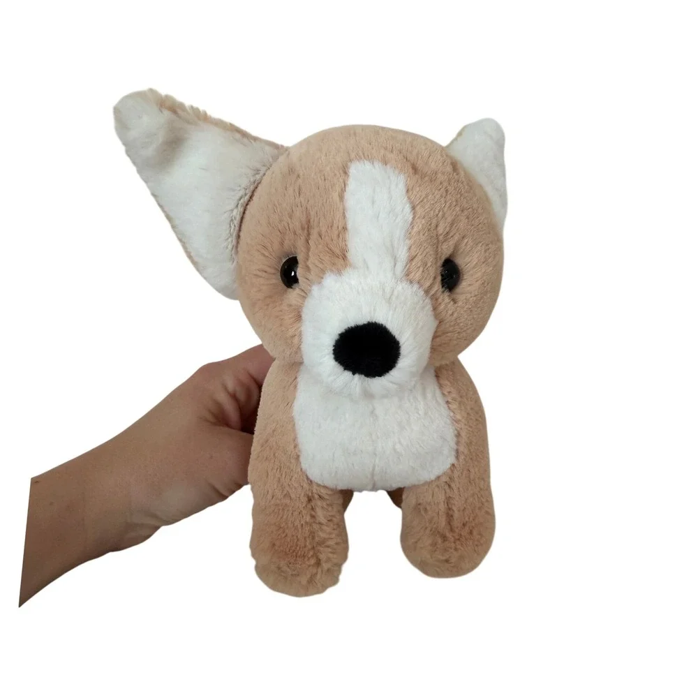 Jellycat London Tan White Puppy Dog Plush Stuffed Animal Standing Small Toy